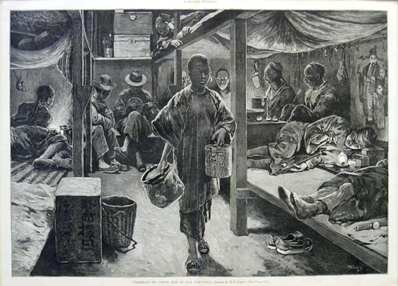 picture of opium den'