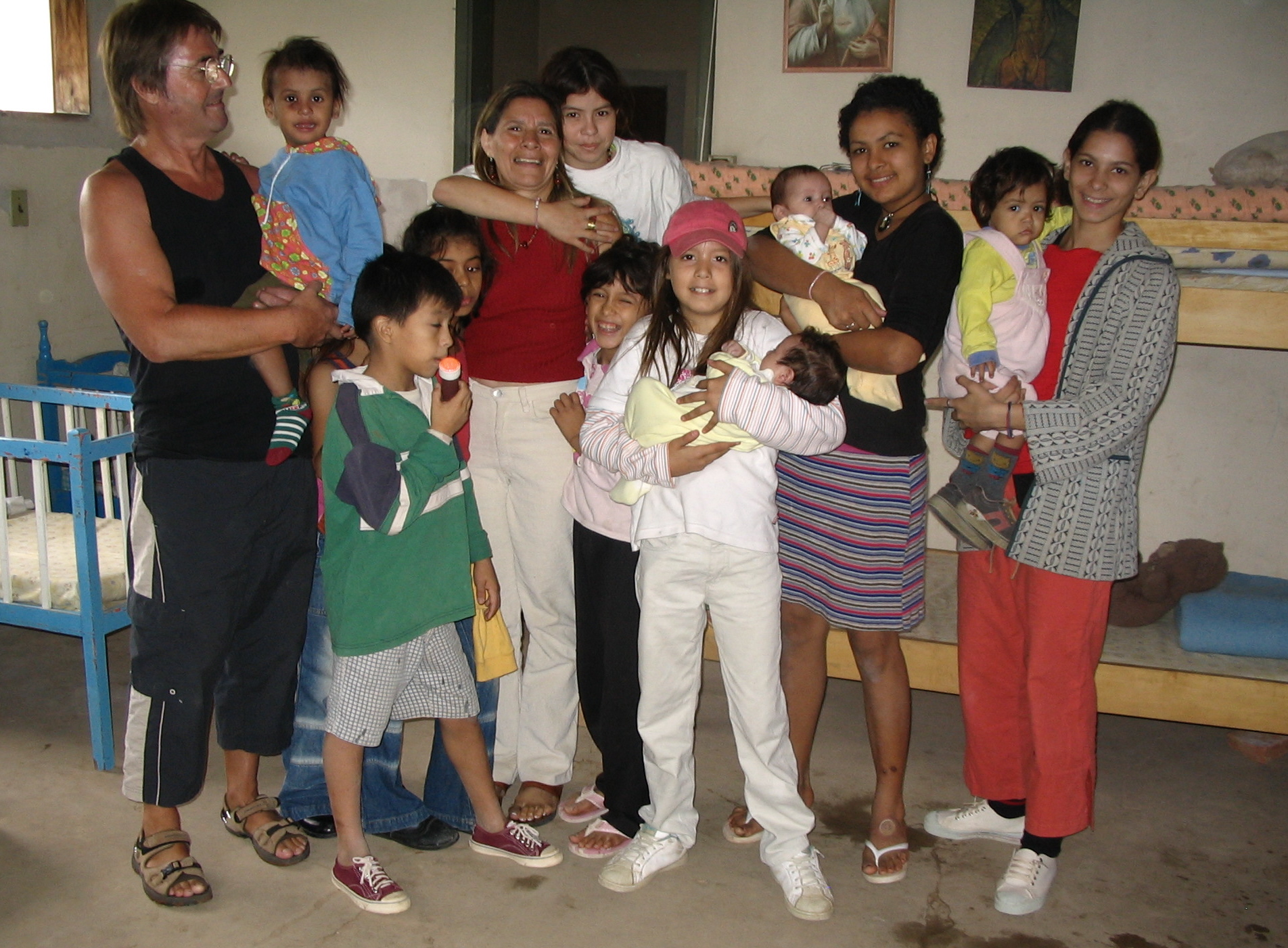 visiting a children's home in  Asunción 